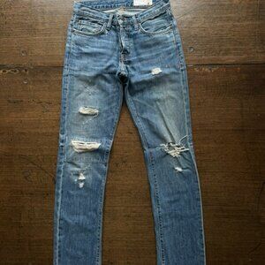 Imogene + Willie Distressed Low Rise Straight Leg Jeans Size 24
